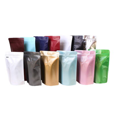 120mic Zipper Lock Coffee Stand Up Túi nhựa Bao bì hạt cà phê VMPET