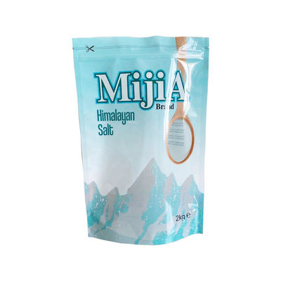 Túi có dây kéo Mylar được in tùy chỉnh 2KG để đóng gói muối biển