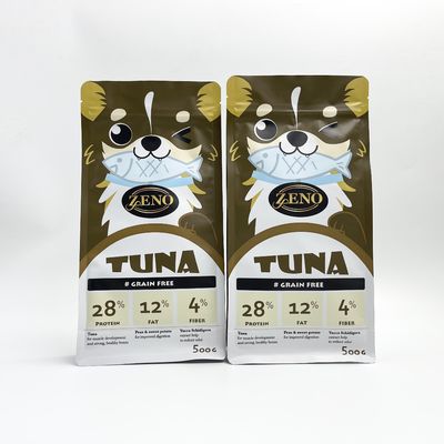 In tùy chỉnh Túi bao bì thức ăn cho thú cưng ướt 500G Tự đứng với Gusset