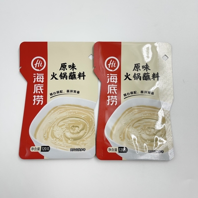 Túi đựng nước sốt dạng lỏng đứng lên bằng nhôm có thể nấu chín ở nhiệt độ cao chống thủng