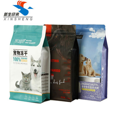 Túi nhựa đựng thức ăn cho mèo có đáy phẳng tùy chỉnh VMPET Bao bì thức ăn cho chó MOPP nhiều lớp