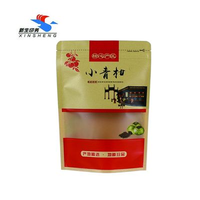 Mutillayer tùy chỉnh Đứng lên Túi  giấy Kraft có in ống đồng cửa sổ