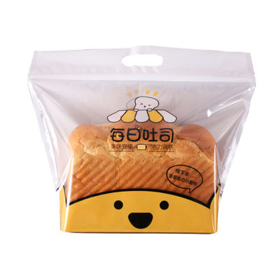 Xử lý lỗ Bakery Túi nhựa nhựa để đóng gói bánh mì 200G Kích thước 300G