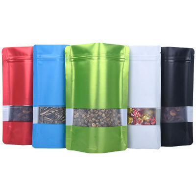 Túi giấy nhôm có rào chắn cao 18 * 26cm Túi nhựa in đứng có cửa sổ
