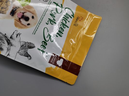 Lá nhôm dày 0,36mm Túi bao bì thức ăn cho vật nuôi linh hoạt Mặt đáy phẳng