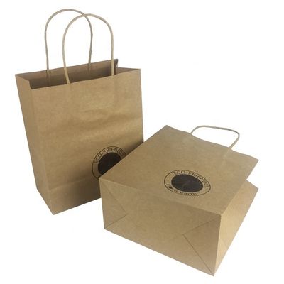 SGS Flexo In Kraft nâu Túi mua sắm có tay cầm