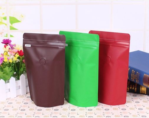Chống ẩm 50g Giấy bạc đứng Bao bì Túi đựng cà phê Tự niêm phong với van một chiều