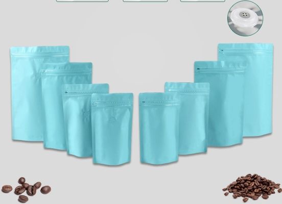 Dung tích 250g Giấy nhôm có thể uốn lại được Túi cà phê có thể uốn lại bên hông có van