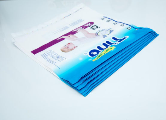 Tã LDPE Khăn ăn vệ sinh Túi nhựa in tùy chỉnh ISO với tay cầm vá