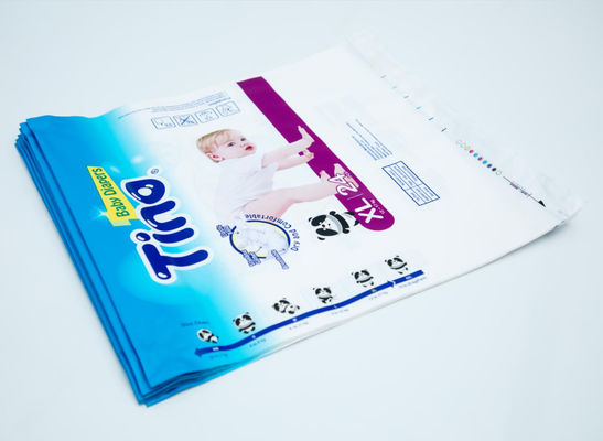 Tã LDPE Khăn ăn vệ sinh Túi nhựa in tùy chỉnh ISO với tay cầm vá