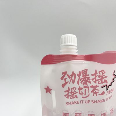 CMYK 4 lớp PE Túi đựng nước trái cây tùy chỉnh Túi chất lỏng bằng nhựa có vòi phun