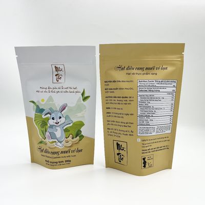 Túi bao bì thực phẩm bằng lá nhôm VMPET 300 micron In ống đồng