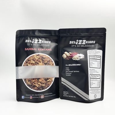 Bao bì thực phẩm không thấm nước bằng lá nhôm với cửa sổ rõ ràng
