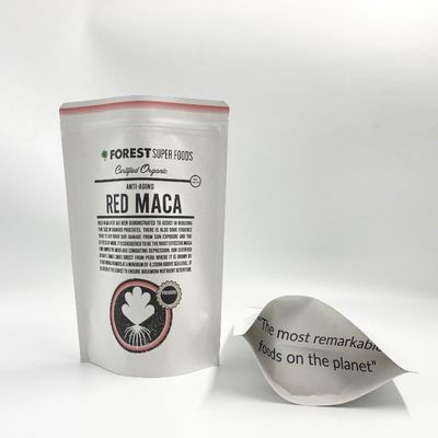 Túi nhôm nhiều lớp Kraft trắng có thể hàn lại có thể phân hủy sinh học