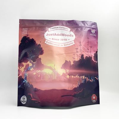 Đứng lên In ấn tùy chỉnh chồi CBD Túi bao bì Mylar