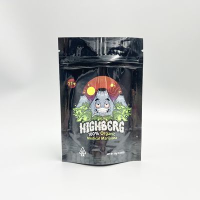 In tùy chỉnh CBD Buds Giấy nhôm đứng lên Túi 160mic 320mic