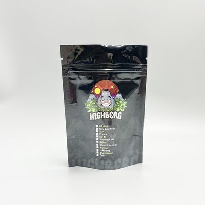 In tùy chỉnh CBD Buds Giấy nhôm đứng lên Túi 160mic 320mic