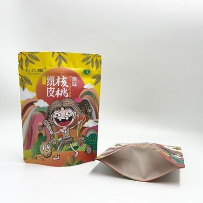 Các loại hạt thực phẩm Giấy nhôm Đứng lên Túi bao bì có dây kéo Túi đa kích thước