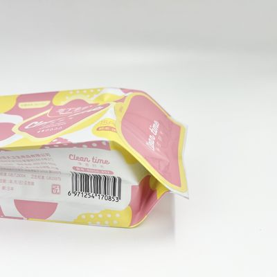 CMYK In khăn giấy vệ sinh cho phụ nữ Túi giấy nhôm có nhãn dán