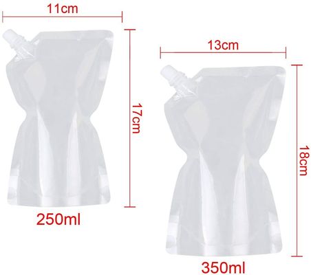 Túi nhựa đựng nước trái cây có vòi 300 microns Túi in ống đồng