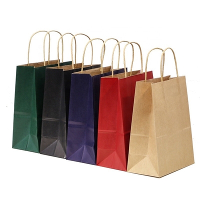 Ống đồng có thể tái chế Túi mua sắm Đồ trang trí Takeaway Thực phẩm Túi giấy Kraft